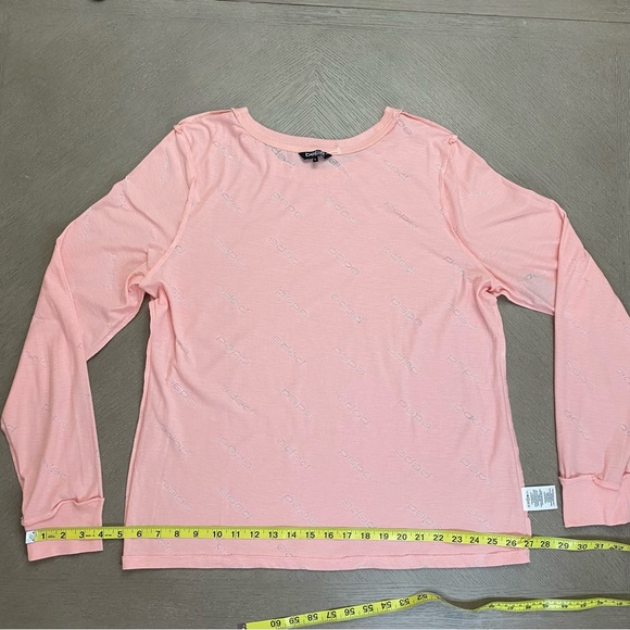 NWT Bebe Sport Burnout Women’s Large Rose Cloud Long Sleeve Tee - Picture 7 of 12